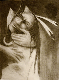 Stolen Land - Charcoal 16x20